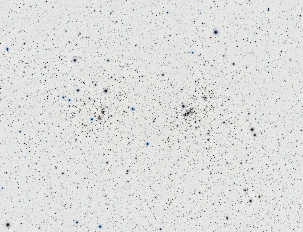 The Double Cluster Inverted