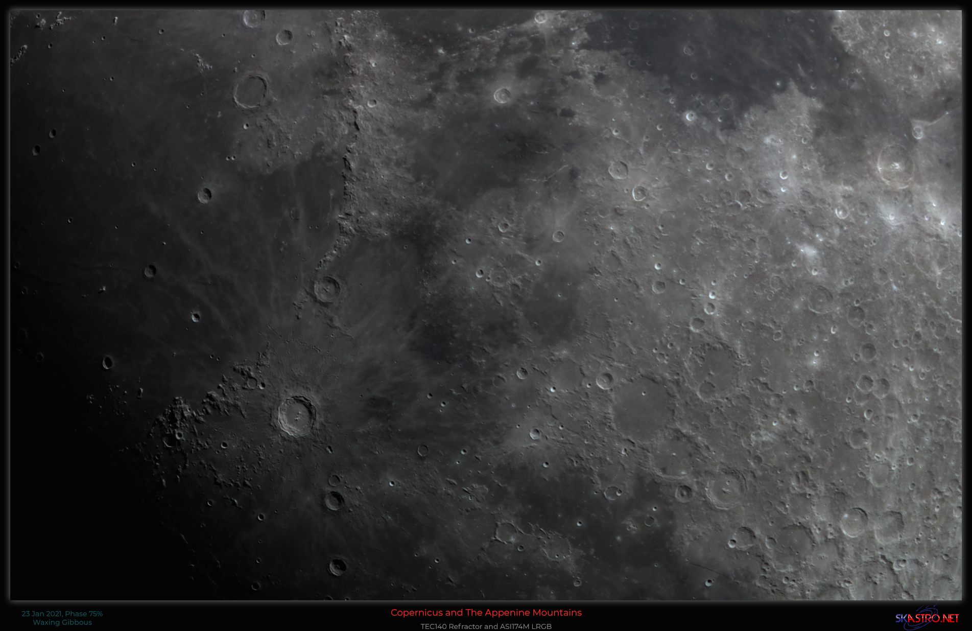 Copernicus and The Apennine Mountains 23 Jan 2021