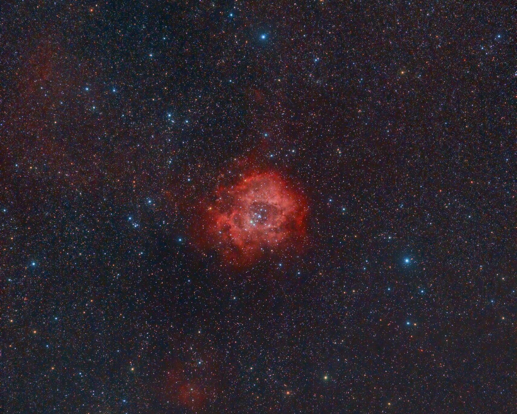 Rosette Nebula in Very wide field