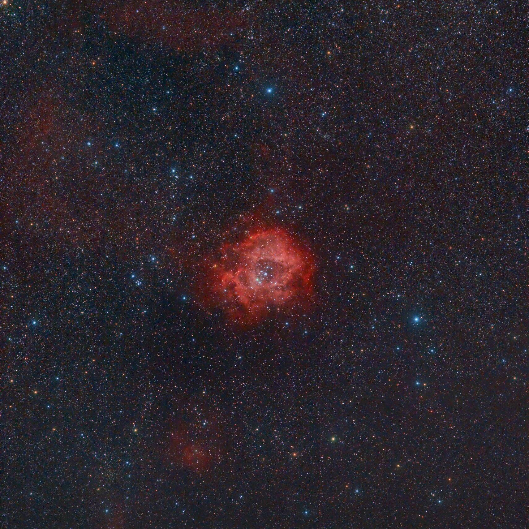 Rosette Nebula in Very wide field