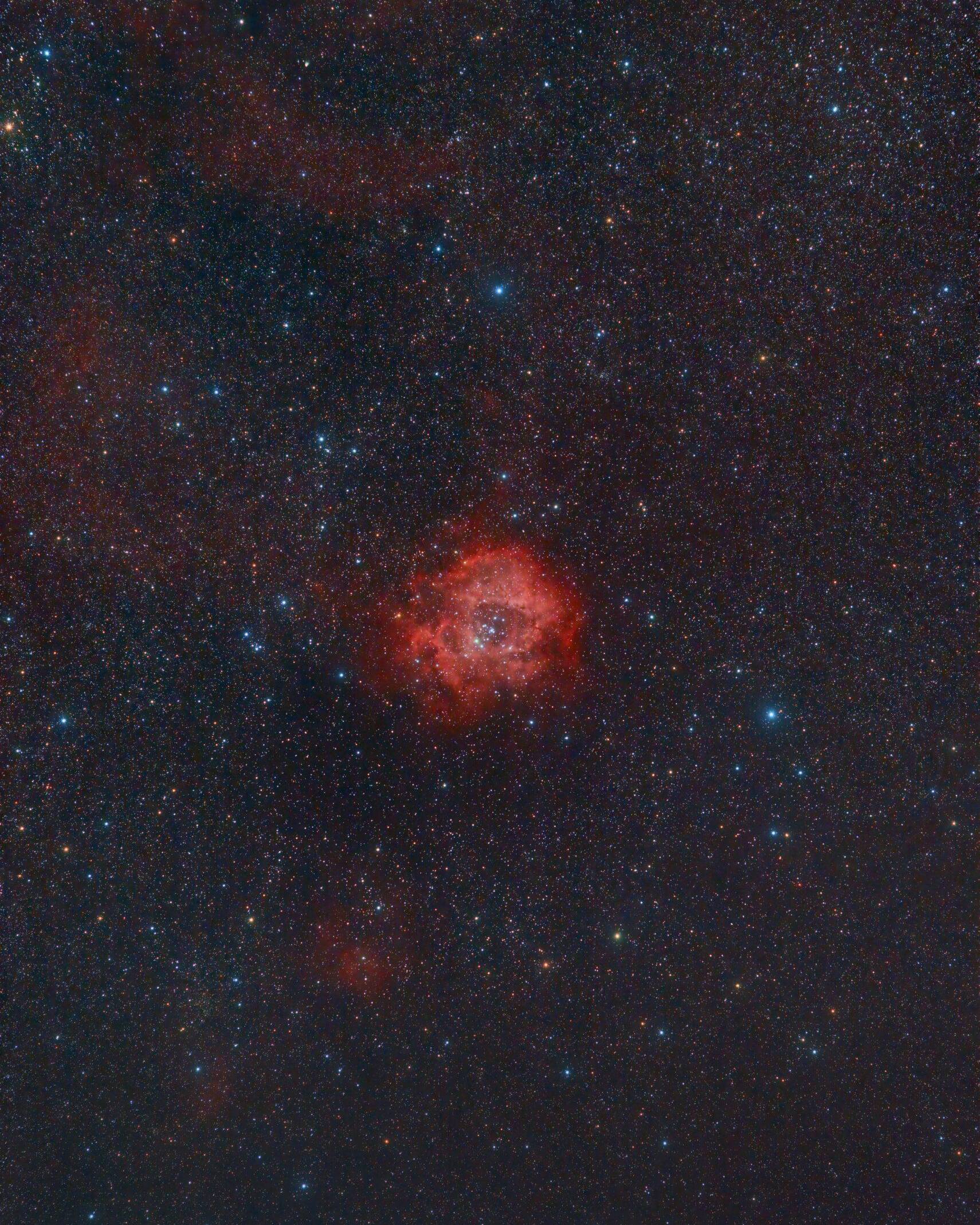 Rosette Nebula in Very wide field
